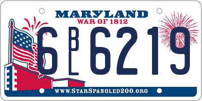 MD license plate 6BL6219