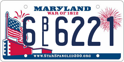 MD license plate 6BL6221