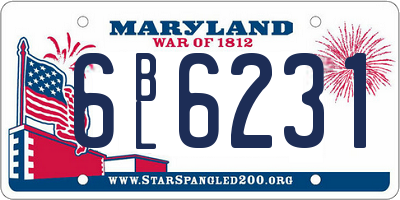 MD license plate 6BL6231