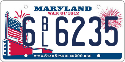 MD license plate 6BL6235