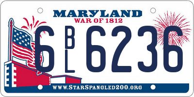 MD license plate 6BL6236