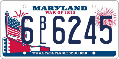 MD license plate 6BL6245