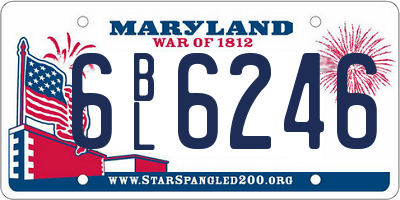 MD license plate 6BL6246