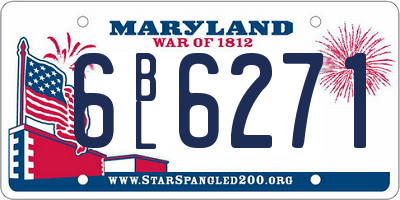 MD license plate 6BL6271