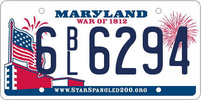 MD license plate 6BL6294
