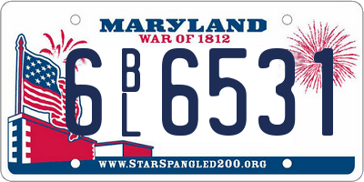 MD license plate 6BL6531