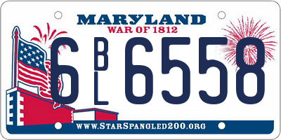 MD license plate 6BL6558