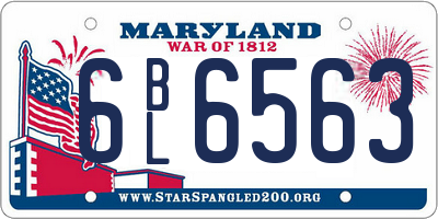 MD license plate 6BL6563