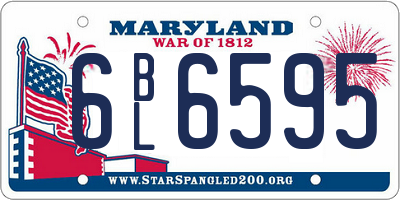 MD license plate 6BL6595