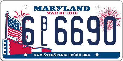 MD license plate 6BL6690