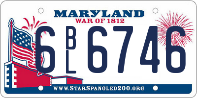 MD license plate 6BL6746