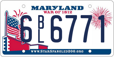 MD license plate 6BL6771