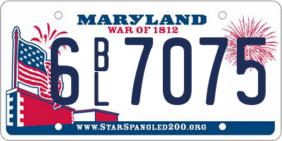 MD license plate 6BL7075