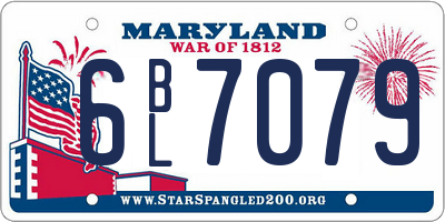 MD license plate 6BL7079