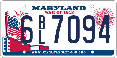MD license plate 6BL7094