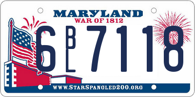 MD license plate 6BL7118