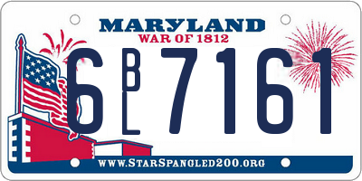 MD license plate 6BL7161
