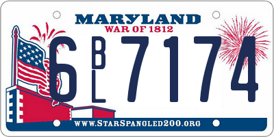 MD license plate 6BL7174