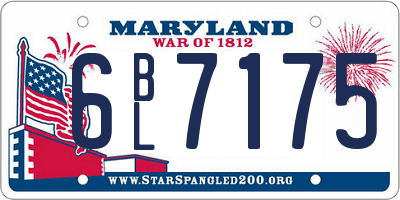 MD license plate 6BL7175