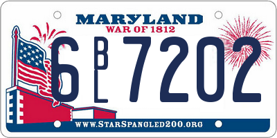 MD license plate 6BL7202