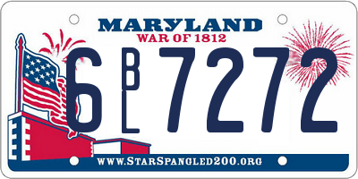 MD license plate 6BL7272