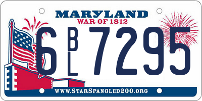 MD license plate 6BL7295