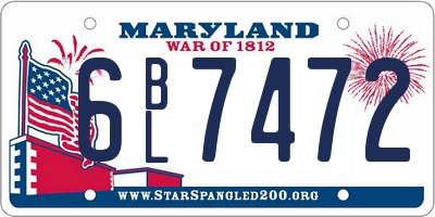 MD license plate 6BL7472