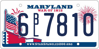 MD license plate 6BL7810