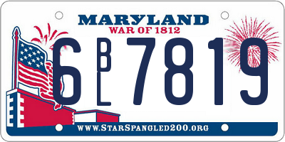 MD license plate 6BL7819