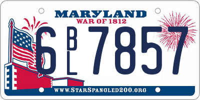 MD license plate 6BL7857