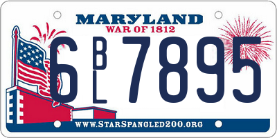 MD license plate 6BL7895