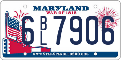 MD license plate 6BL7906