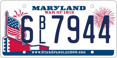 MD license plate 6BL7944