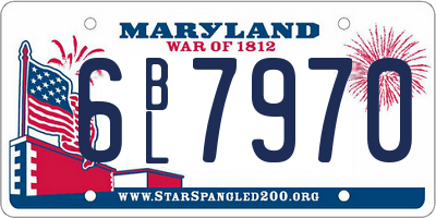 MD license plate 6BL7970