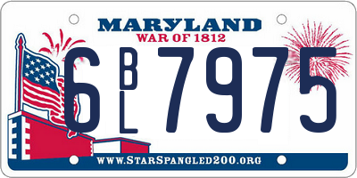 MD license plate 6BL7975