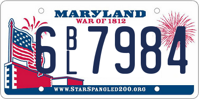 MD license plate 6BL7984