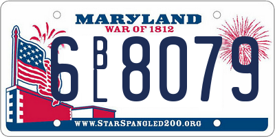 MD license plate 6BL8079