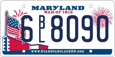 MD license plate 6BL8090