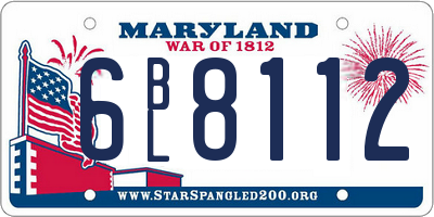 MD license plate 6BL8112