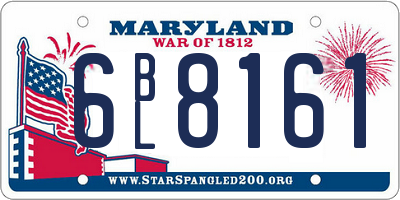 MD license plate 6BL8161