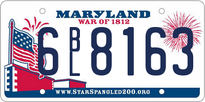 MD license plate 6BL8163