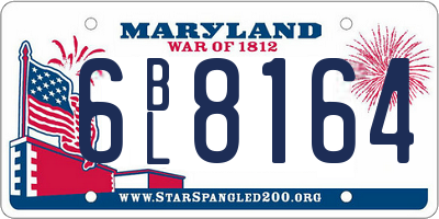 MD license plate 6BL8164