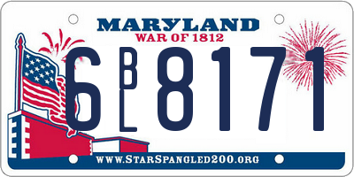 MD license plate 6BL8171