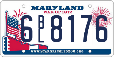 MD license plate 6BL8176