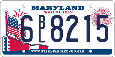 MD license plate 6BL8215