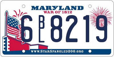MD license plate 6BL8219