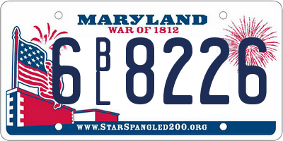 MD license plate 6BL8226