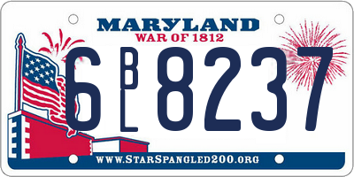 MD license plate 6BL8237