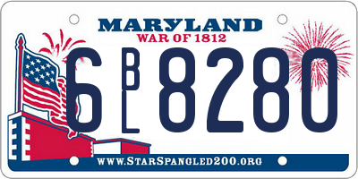 MD license plate 6BL8280