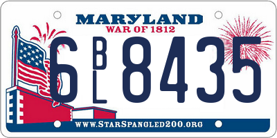 MD license plate 6BL8435
